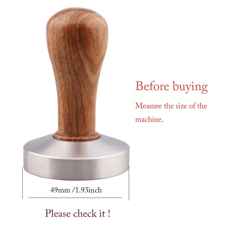 omgogo Stainless Steel Coffee Tamper 49mm Barista Espresso Base Coffee Bean Press â€¦ - Image 3