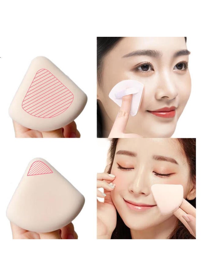 Uplus Cotton Candy Air Cushion Powder Puff Triangle Rice Ball Powder Puff 2 Pieces, Wet And Dry Dual-Use 100% Air Cushion Powder Puff - Image 3