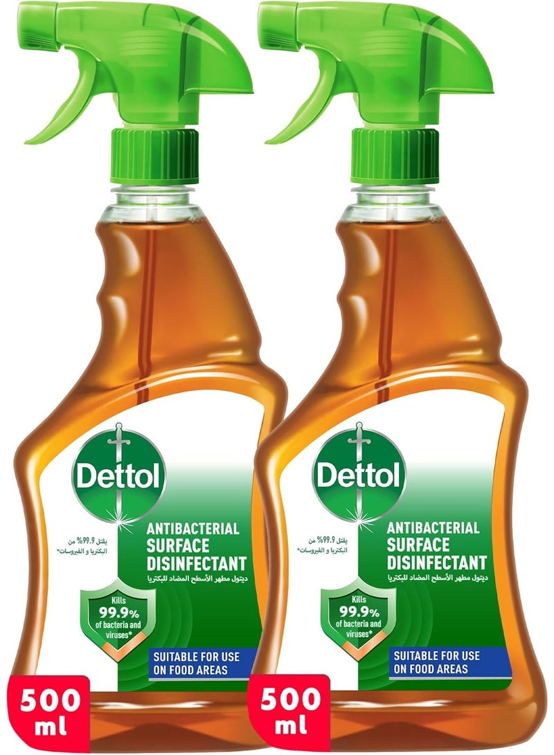 إيروريكس مطهر الأسطح المضاد للبكتيريا من ديتول 500 مل يقتل 99.9% من البكتيريا والفيروسات آمن على مناطق الطعام - Image 1
