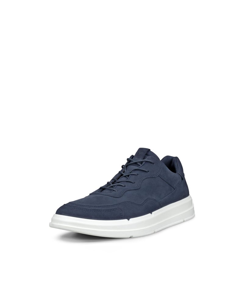 ECCO Mens Day Lace Up Sneaker Marine Nubuck 10105