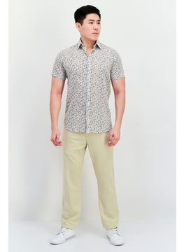 Jack Jones Men Slim Fit Floral Print Short Sleeve Casual Shirt, White Combo  - Image 4
