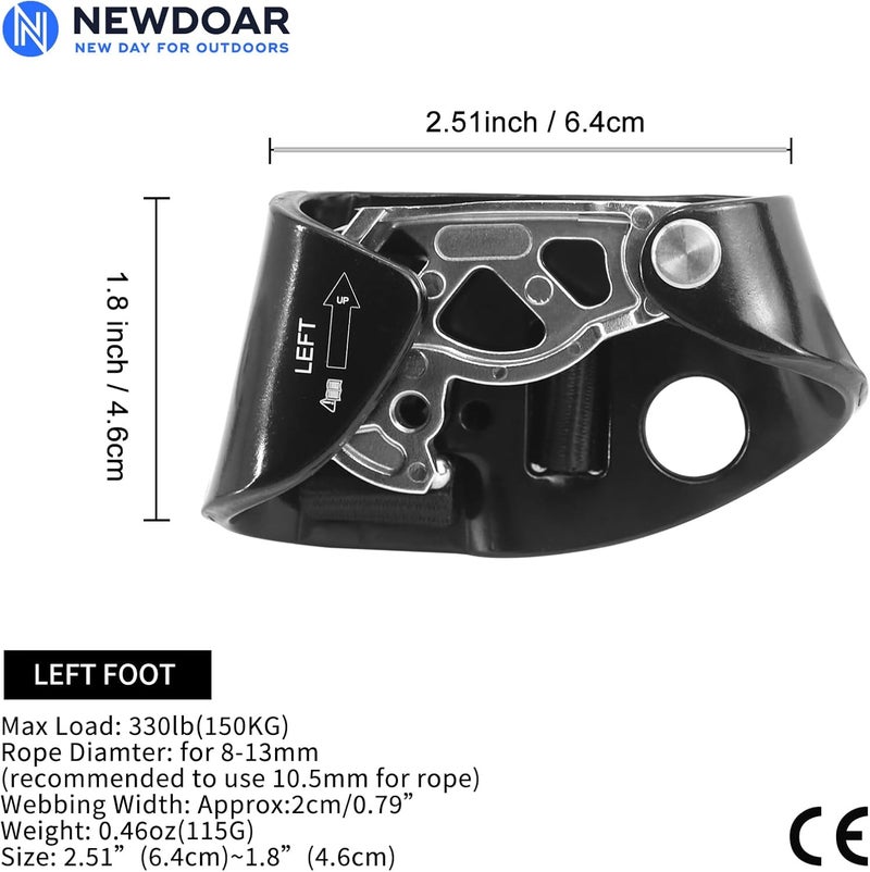 Newdoar Foot Ascender Riser Rock Climbing Mountaineering Equipment Climbing Device - Image 2