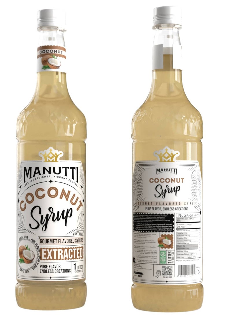 Manutti - Coconut Syrup 1 Liter - Image 1