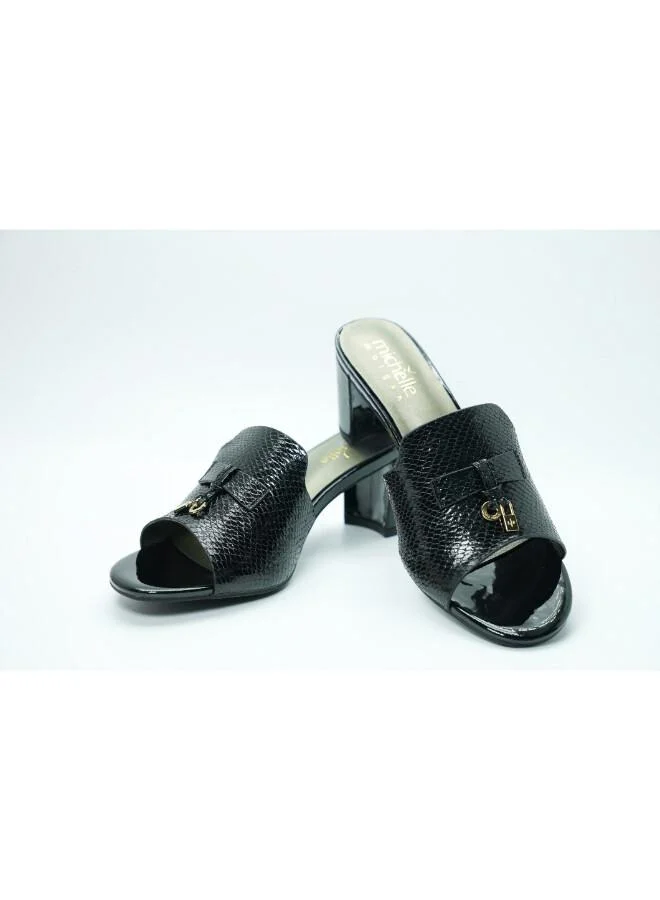 Michelle Morgan Black 092-3035 Michelle Morgan Elegant Heeled Mules 213RC192 Black for Women | Best Price UAE