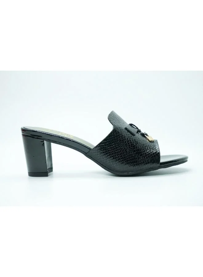 Michelle Morgan Black 092-3035 Michelle Morgan Elegant Heeled Mules 213RC192 Black for Women | Best Price UAE