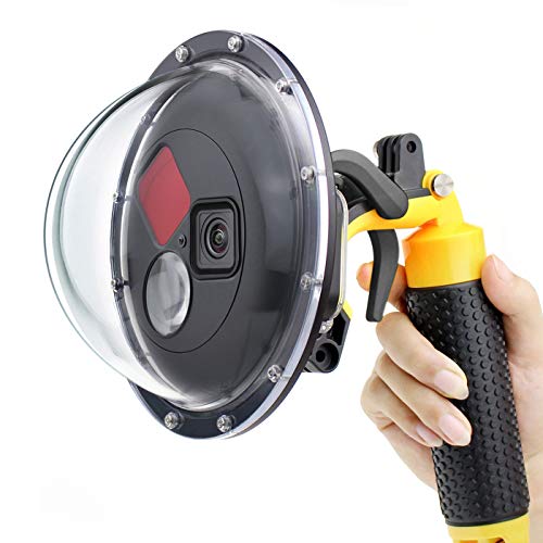 GEPULY Dome Port for GoPro Hero 13 12 11 10 9 Black, Dome Port Lens with Waterproof Housing Case, Trigger, Floating Hand Grip, Built-in Switchable Red Filter and 10x Macro Filter - Image 1