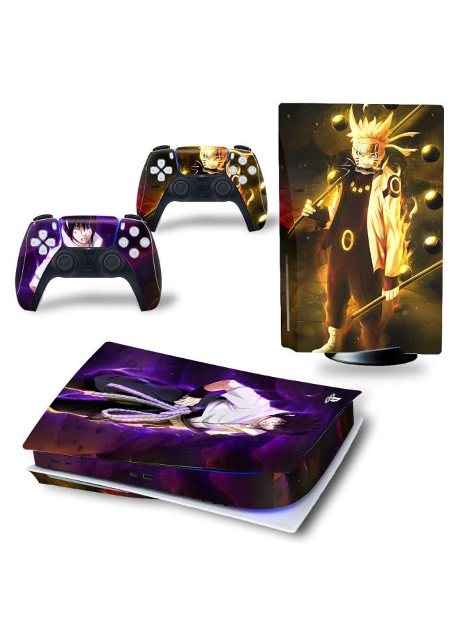 Generic - Small Batch Ps5 Disc Version Stickers Ps5 Digital Version Film Skull Fire Ship Style Support One Piece For Whole Sale-Color:Golden DiskPS5-4250 - Image 1