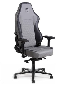 نافو كرسي ألعاب Navodesk APEX Cloud Leather Ergonomic - ظهر مرتفع بزاوية 155 درجة، مساند ذراع معدنية رباعية الأبعاد، مسند رأس من إسفنج الذاكرة المغناطيسي، دعم قطني قابل للتعديل، عجلات 60 مم، لون رمادي نهائي | APEX-NX-GY  - Image 4