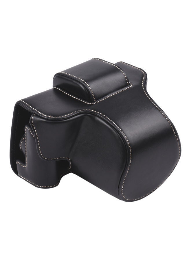 NIBEMINENT Vintage Camera Case With Shoulder Strap For Fujifilm XT200 Black - Image 2