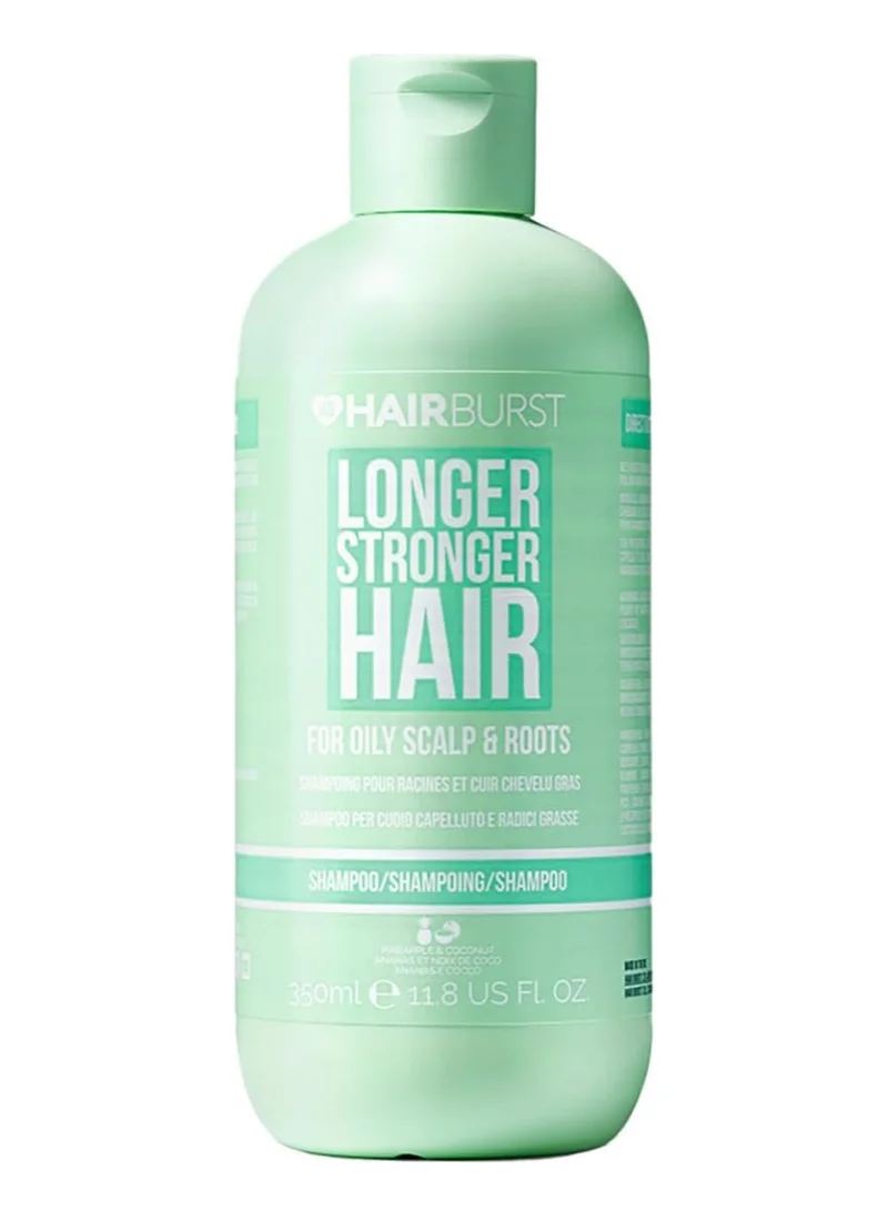 HAIR BURST Shampoo for Oily Hair-Deep Cleansing, Purifying & Hydrating with Tropical Aroma - Promotes Hair Growth, Reduces Hair Loss-Free of SLS, Silicones & Parabens - Made in UK, 350ml, 11.8 US Fl Oz