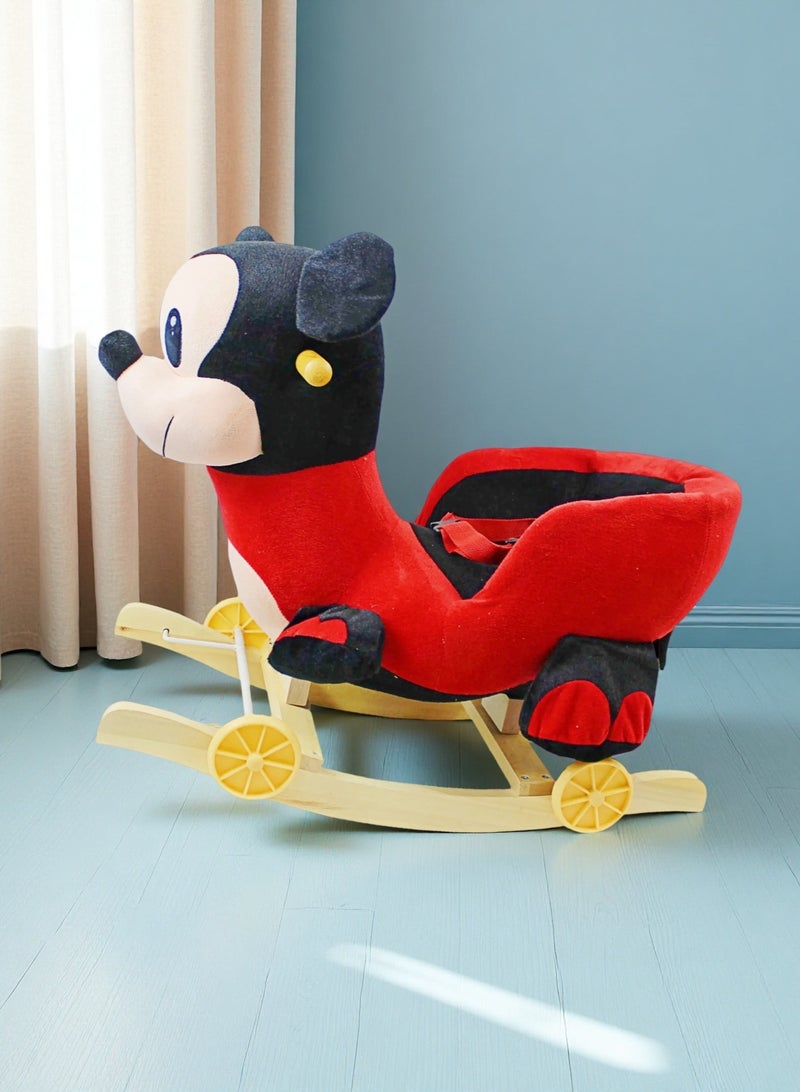 إيزي فيتشور لعبة حصان هزاز ميكي ماوس 2 في 1 من إيزي فيوتشر مع عجلات وهزاز ومنزلق للأطفال الصغار والأطفال - Image 1