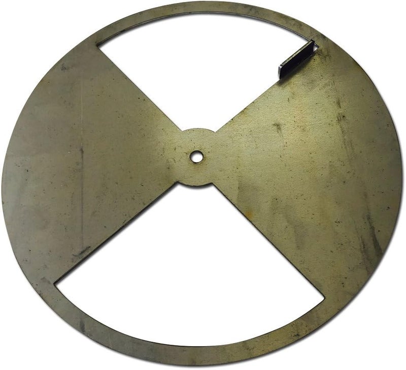 LavaLock Smoker Pinwheel bbq air damper pit grill vent, STEEL 4 6 8 12 (12" diameter) - Image 1