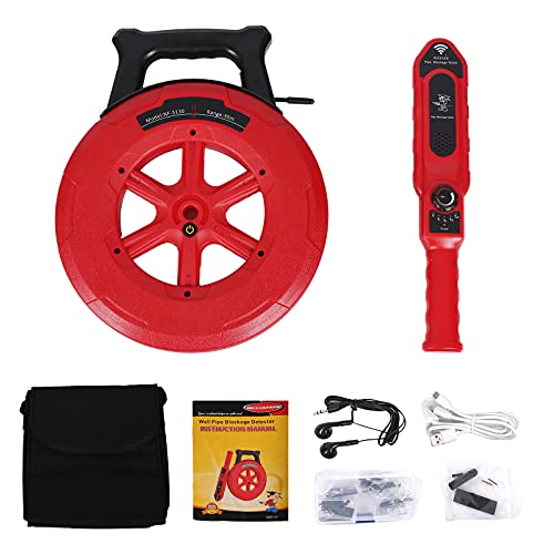 Yeipower Pipe Blockage Detector Locators-Sensor - Water Pipe Wall Scanner 30M Pipeline Detector Metal PVC Water Pipes Clogging Tool - Image 1
