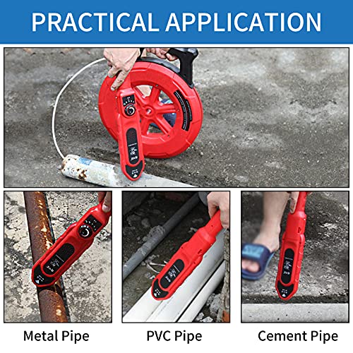 Yeipower Pipe Blockage Detector Locators-Sensor - Water Pipe Wall Scanner 30M Pipeline Detector Metal PVC Water Pipes Clogging Tool - Image 3