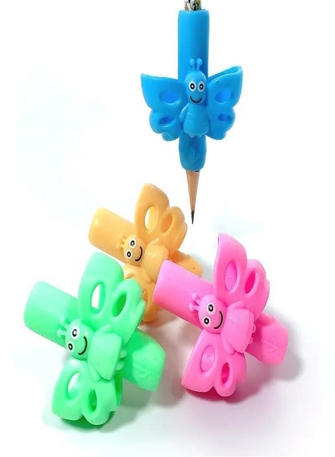 AIMERS Pencil Gripper for Kids Handwriting, Posture Correction Aid, Soft Silicone Butterfly Design, 3pc Multicolor Pack, Ergonomic Pen Holder for Preschoolers, Toddlers, Writing & Drawing Aid - Image 5