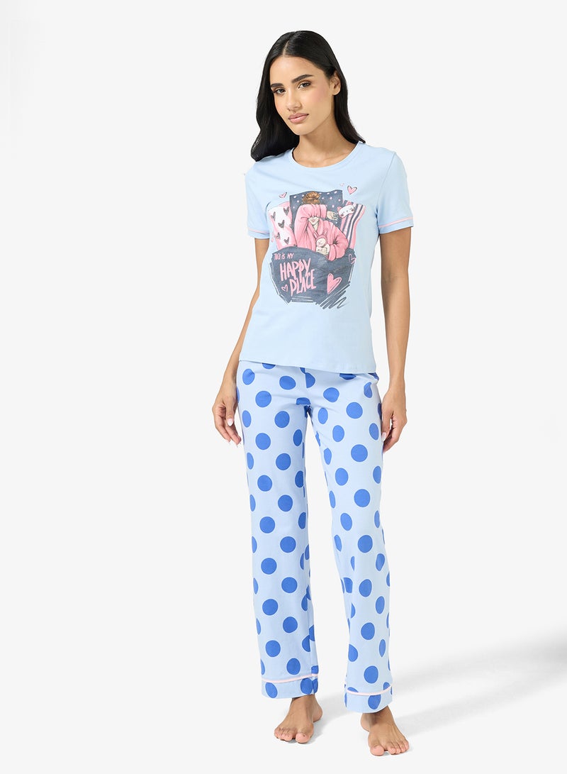 جينجر طقم تي شيرت وبنطلون بيجامة برسومات - Image 5