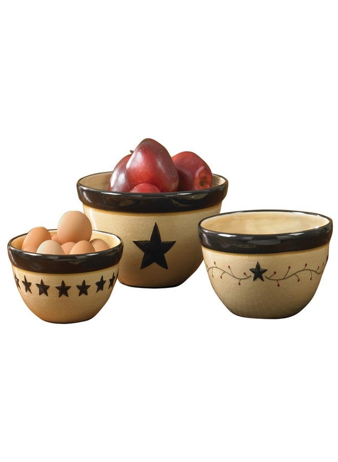 Park Designs Star Vine Mixing Bowls (Set of 3), Multicolor - Image 1