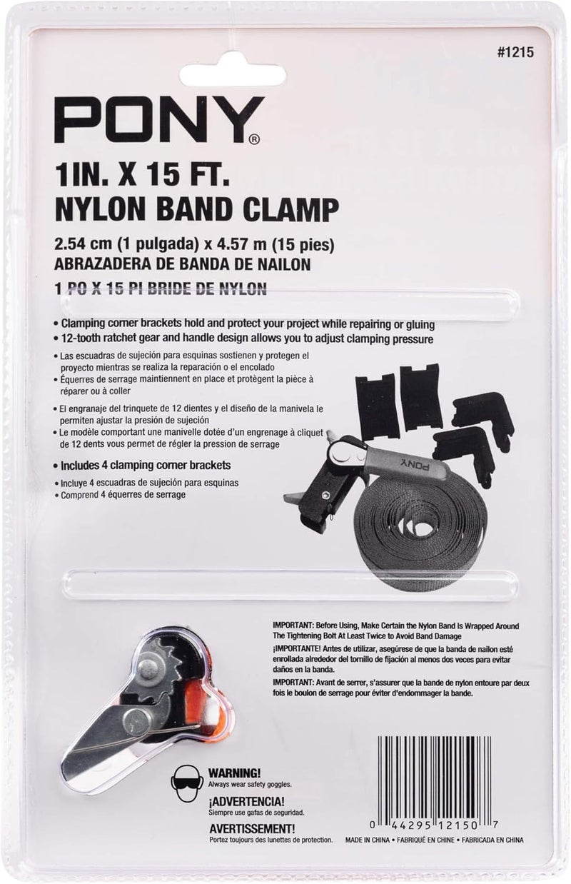 Pony Jorgensen 1215 Adjustable Band Clamp for Woodworking and Framing, 15-Foot Strap, Self-locking Ratcheting Handle - Image 3