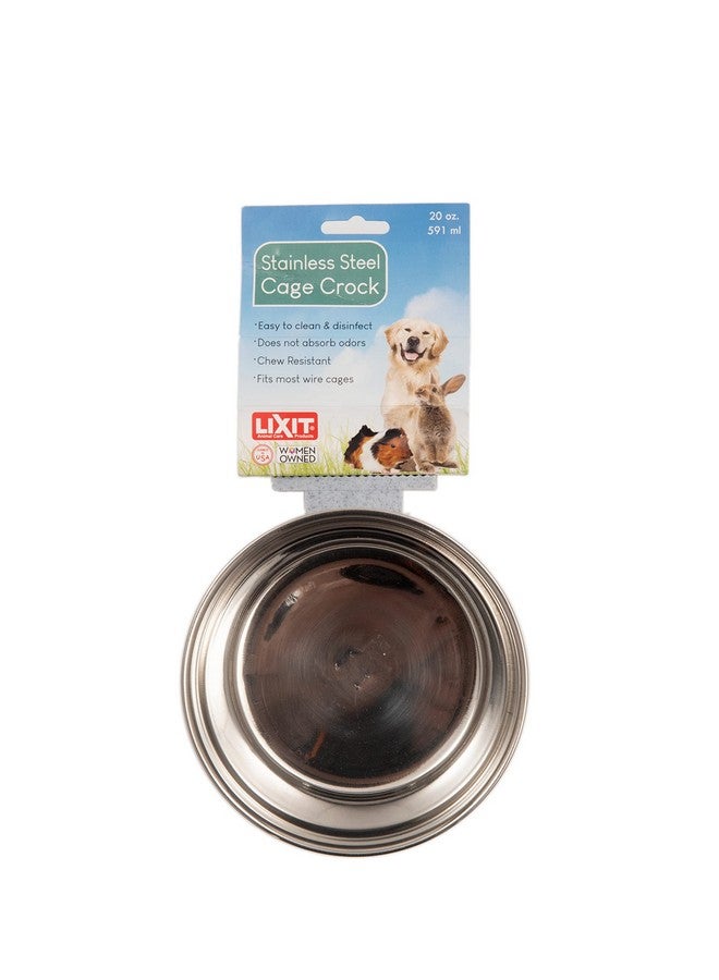 ليكسيت أوعية قفص ليكسيت سريعة القفل للحيوانات الصغيرة والطيور. (٢٠ أونصة، من الفولاذ المقاوم للصدأ) - Image 1