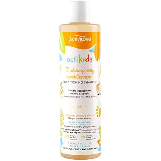 ACTIVILONG ACTIKIDS CONDITIONING SHAMPOO  GENTLE CLEANSING AND NOURISHING CARE FOR KIDS' DELICATE HAIR  ENRICHED WITH ORGANIC SWEET ALMOND OIL AND MANGO BUTTER  300 ML.