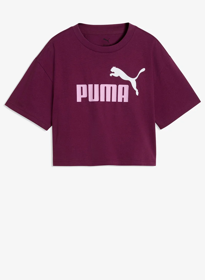 Puma Fuchsia Glow Youth Essential No.1 Logo T-Shirt for Women | Best Price UAE