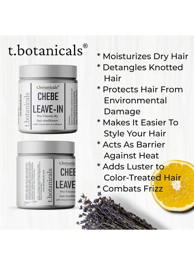 t.botanicals بلسم شعر تشيبي بدون شطف لنمو الشعر مع بروفيتامين B5 لتكثيف وتقوية زبدة تشيبي مسحوق تشيبي زيت تشيبي أحماض أمينية حريرية كولاجين (لافندر 8 أونصات) - Image 5