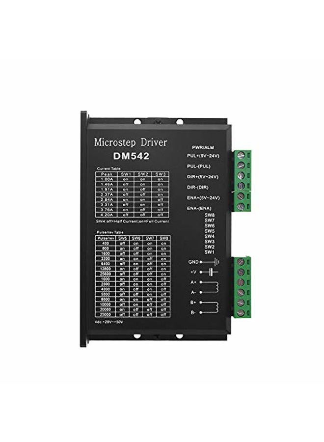 POLISI3D CNC Digital Microstep driver DM542 Stepper Motor Controller 2-phase Digital Stepper Motor Driver 20-50V DC Max 4.2A for Nema 17, Nema 23 and Nema 34 series stepper motor, Replace M542 M542H - Image 1