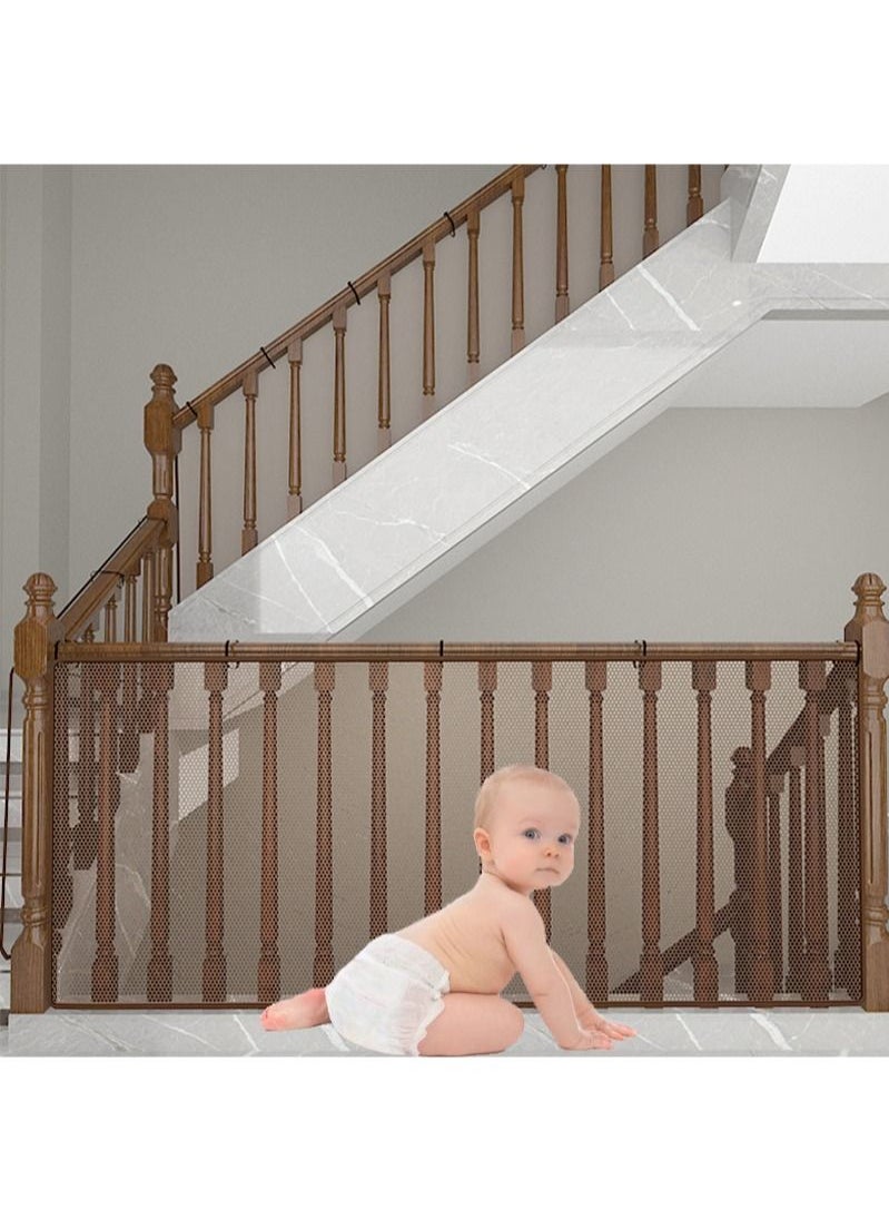 Aikanbo - Infant Child Safety Net 2M Thickened Durable Stair Protection Safety Rope Net Balcony Indoor Railing Protection Net - Image 1