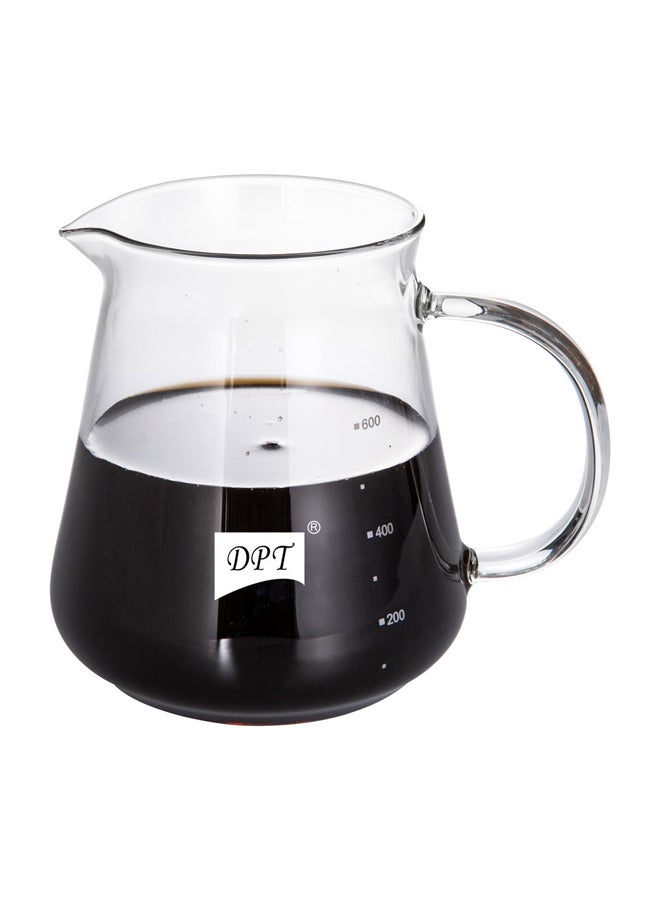 DPT Specialized Pot for Preparing coffee, Coffee pot, Transparent , capacity 600 ml - Image 2