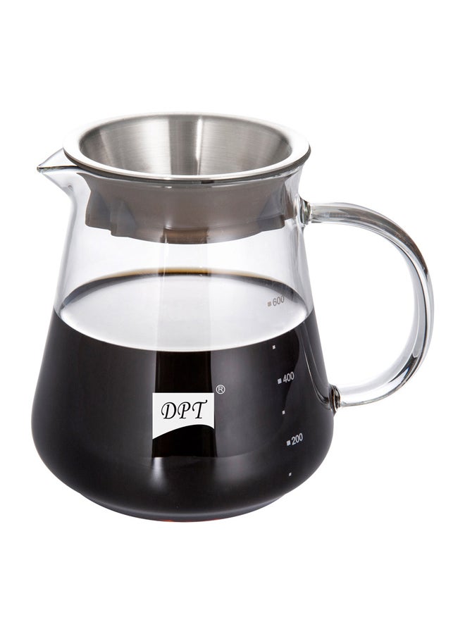 DPT Specialized Pot for Preparing coffee, Coffee pot, Transparent , capacity 600 ml - Image 3