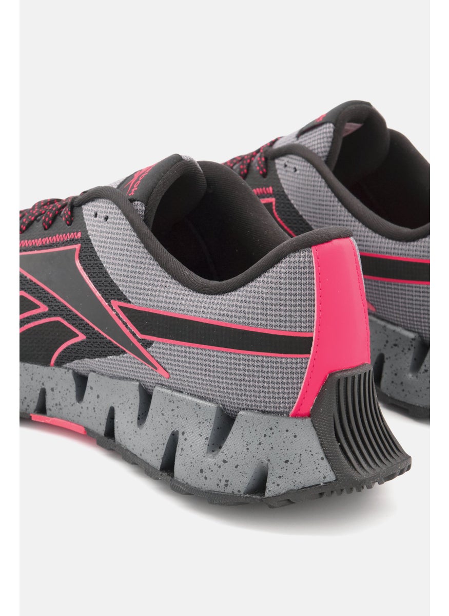 Reebok Men Zig Dynamica 2 Adventure Lace Up Running Shoes, Black/Red  - Image 2