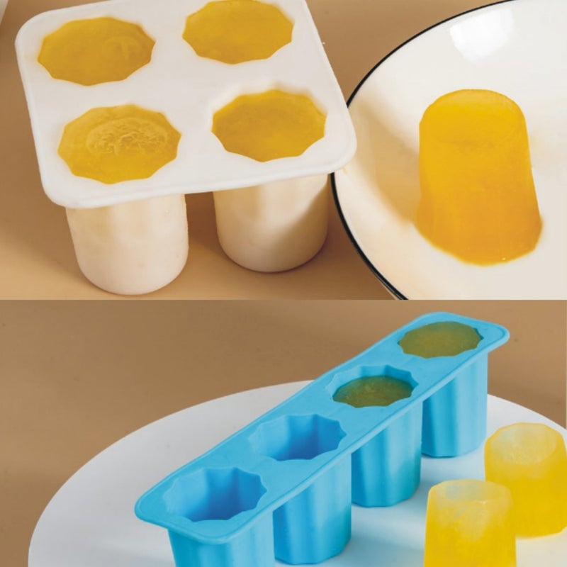 Silicone ice cup mold easy demoulding waterfall ice American coffee ice cup mold four homemade home DIY(square black) - Image 4