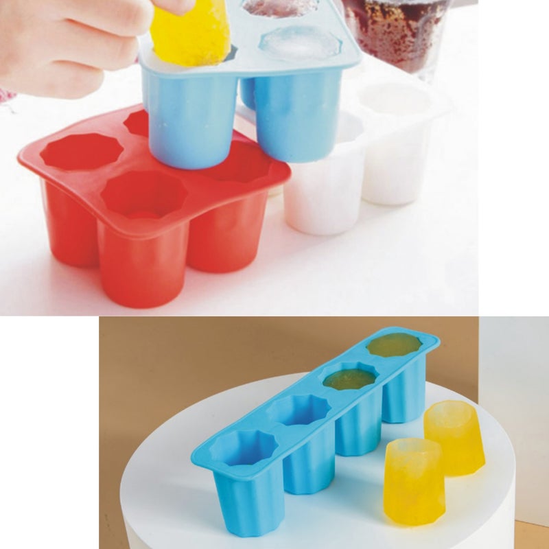Silicone ice cup mold easy demoulding waterfall ice American coffee ice cup mold four homemade home DIY(square black) - Image 3