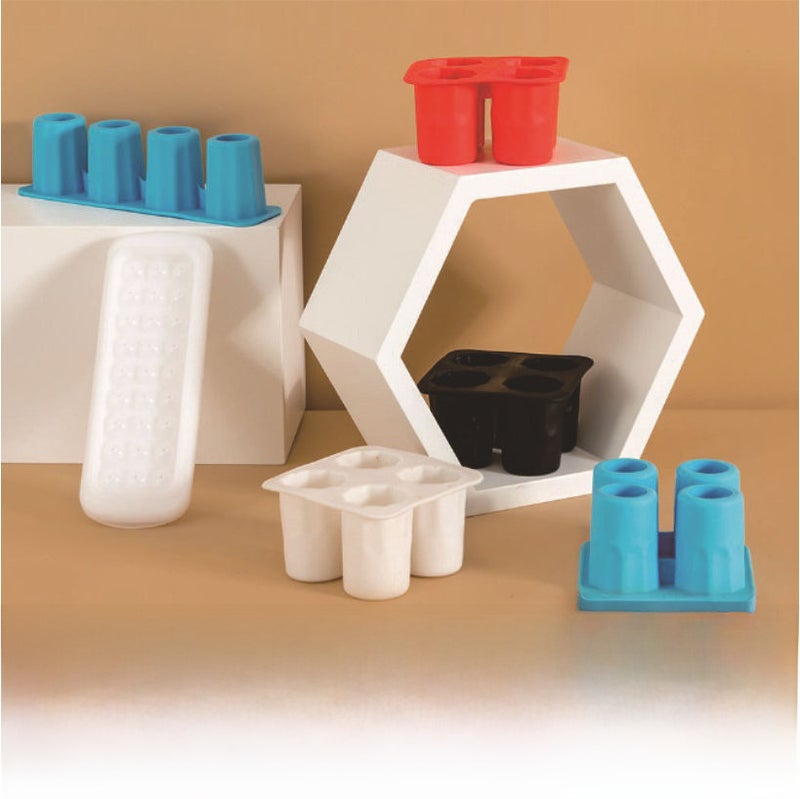 Silicone ice cup mold easy demoulding waterfall ice American coffee ice cup mold four homemade home DIY(square black) - Image 2