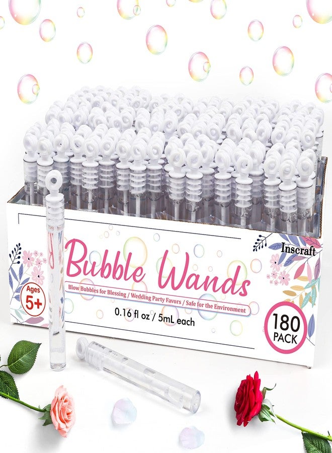 Inscraft 180 Pack Bubble Wands Bulk, Party Favors for Weddings, Anniversaries, Celebrations, Graduation, Birthday, Summer Toys for Kids Adults by Inscraft - Image 1
