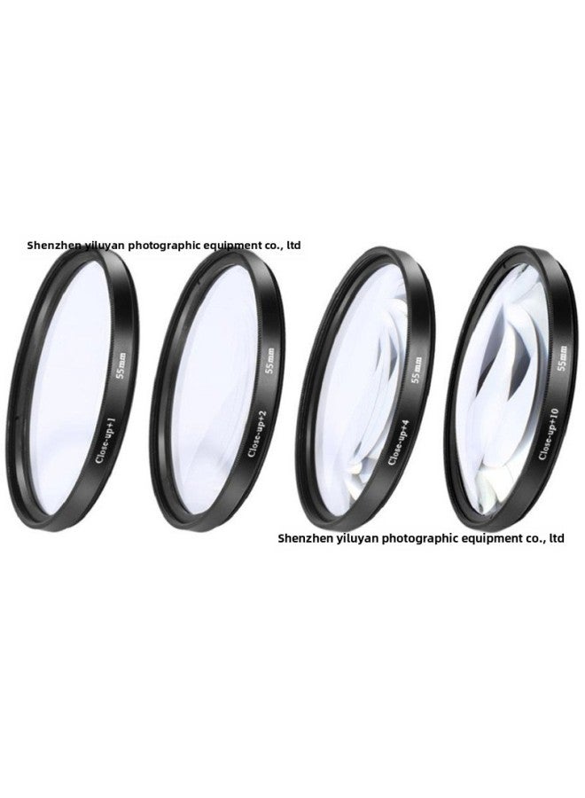 Close-up Lens Set 1+2+4+10 Four Macro Lenses To Send 4 Filter Bags 52mm Complete Specifications-Color:52MM - Image 3