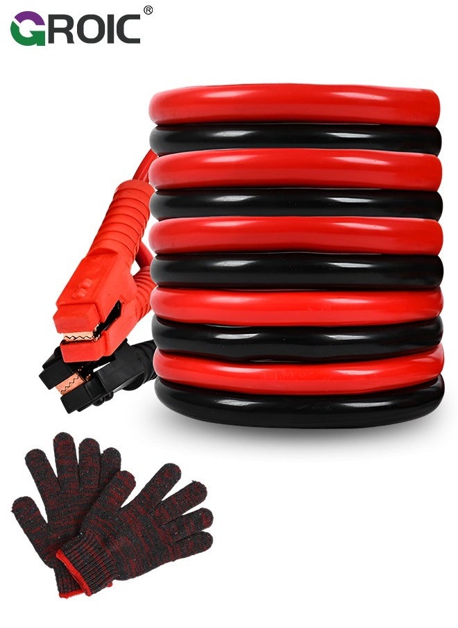 GROIC Energizer Jumper Cables for Car Battery,Auto Heavy Duty Jumper Cables 2000AMP,Heavy Duty Automotive Booster Cables for Jump Starting Dead or Weak Batteries with Safety Gloves  - Image 1