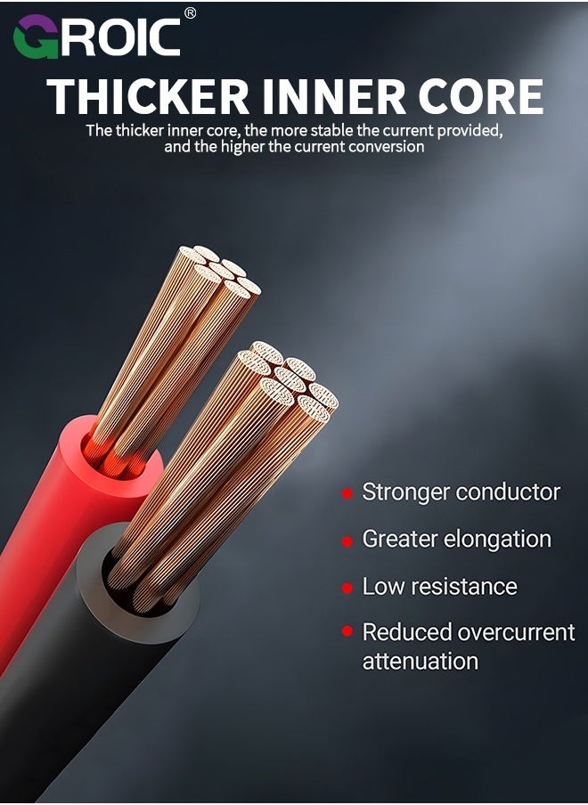 GROIC Energizer Jumper Cables for Car Battery,Auto Heavy Duty Jumper Cables 2000AMP,Heavy Duty Automotive Booster Cables for Jump Starting Dead or Weak Batteries with Safety Gloves  - Image 4