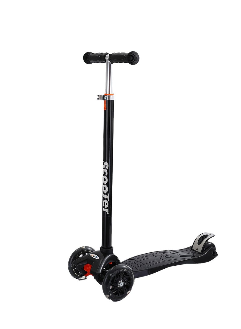 MaBaby Kids Kick Scooter, with Flashing Light Wheels and 3 Height Adjustable Handle, 3-Wheel Kids Scooter for 7+ Years Teens Boys and Girls - Image 1