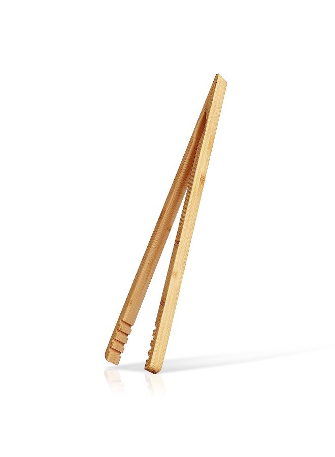 ReNext Bamboo Toast Tongs Wooden Toaster Kitchen Tongs Fruit Clip for Toast Fruits Bread Pickles - Image 1
