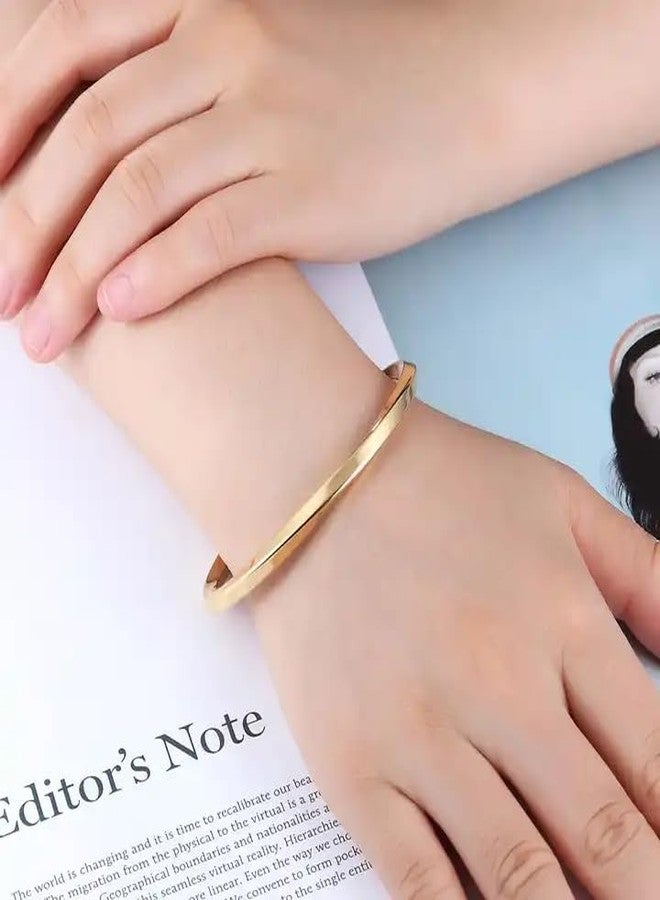 Amaal Bracelet for Men girls women boyfriend gents Fashion gold Bracelet for Boys combo Stainless Steel stylish golden 2 hand cuff Kada for men Cuff accessories mens Bracelets adjustable A473 - Image 2