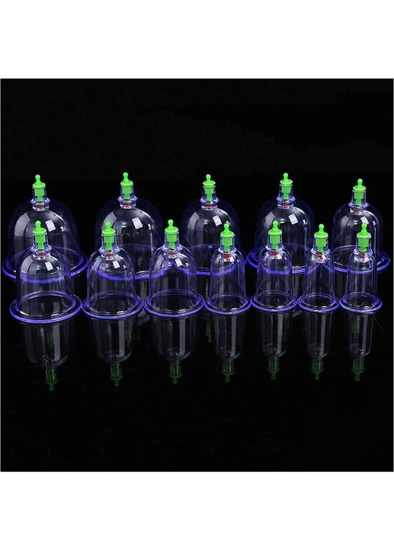 DubaiGallery 12 Cups Healthy Medical Cupping Vacuum Therapy Suction Body Massager  - Image 2