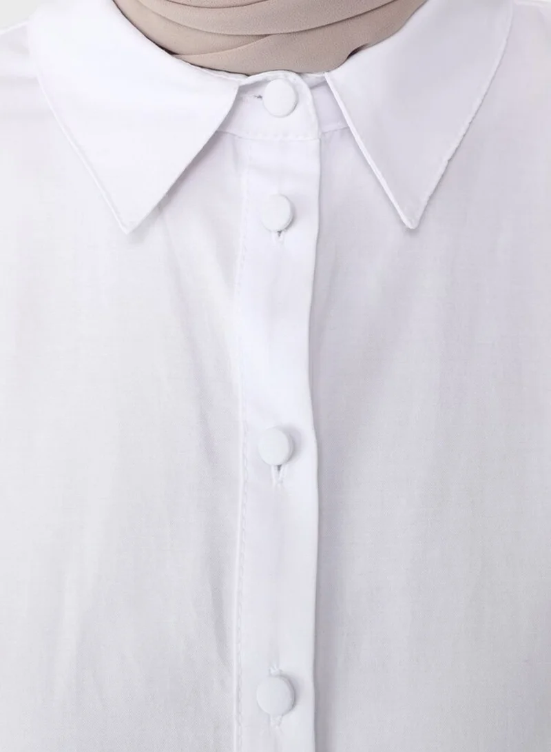 Refka by modanisa Pleat Detail Button Down Tunic