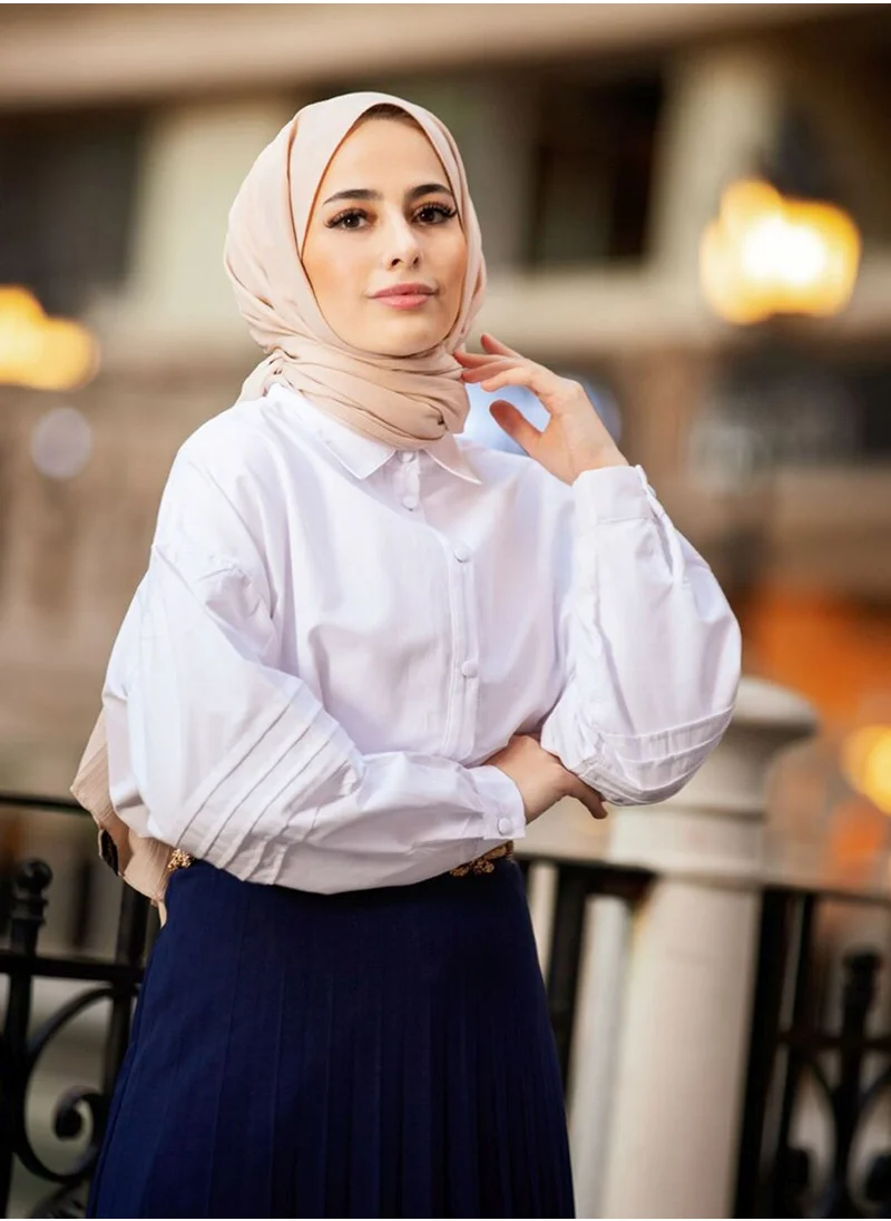 Refka by modanisa Pleat Detail Button Down Tunic