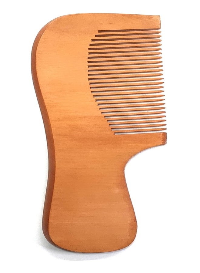 مابل مشط شعر خشبي مصنوع يدويًا من خشب القيقب، مستورد | لنمو الشعر، ومنع تساقطه، ومكافحة القشرة | لتمليس الشعر، والتحكم في تجعده | مشط للرجال والنساء (عبوة من قطعتين) - Image 4