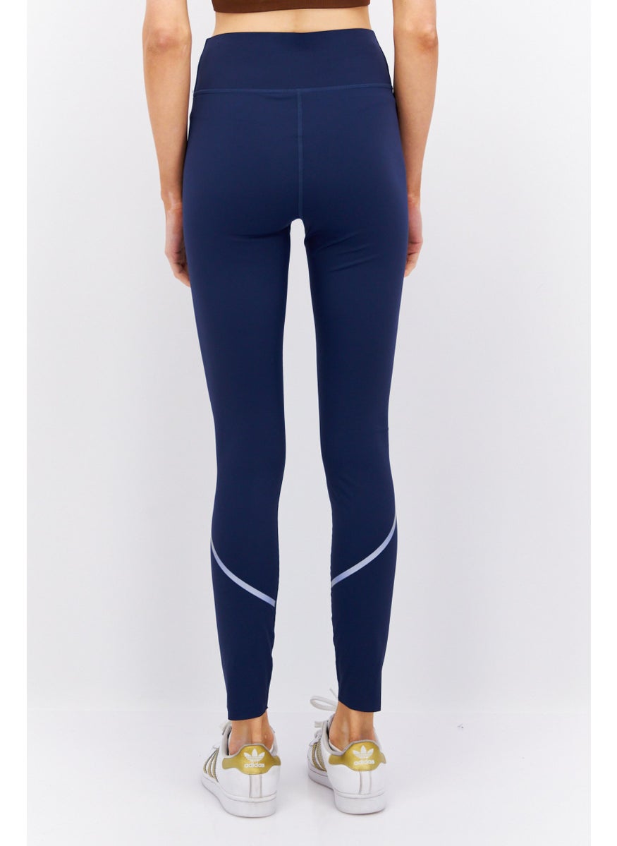 Etam Women Stripe Leggings, Navy  - Image 3