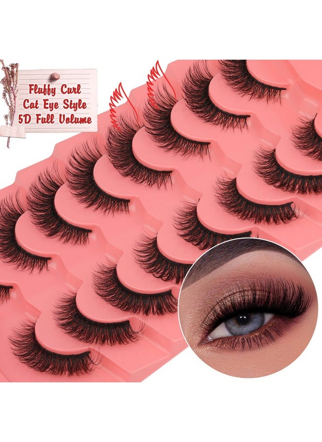 False Eyelashes Natural Mink Lashes 15Mm Wispy Curl Eyelashes 5D Fluffy Volume Cat Eye Fake Lashes Pack 8 Pairs By Yawamica - pzsku/ZA07904D0D882489E3E67Z/45/_/1706521166/03d1c542-ebab-467a-bb48-3b0b5bdb22b4