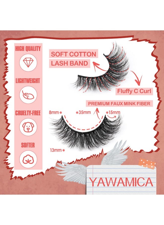 False Eyelashes Natural Mink Lashes 15Mm Wispy Curl Eyelashes 5D Fluffy Volume Cat Eye Fake Lashes Pack 8 Pairs By Yawamica - pzsku/ZA07904D0D882489E3E67Z/45/_/1706521168/81270ca2-53d6-4418-a852-3422ad7e60c6