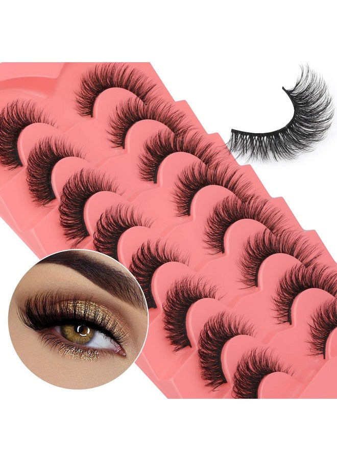 False Eyelashes Natural Mink Lashes 15Mm Wispy Curl Eyelashes 5D Fluffy Volume Cat Eye Fake Lashes Pack 8 Pairs By Yawamica - pzsku/ZA07904D0D882489E3E67Z/45/_/1706521195/731b661d-ee34-4ce5-8eda-a85e935a27d0