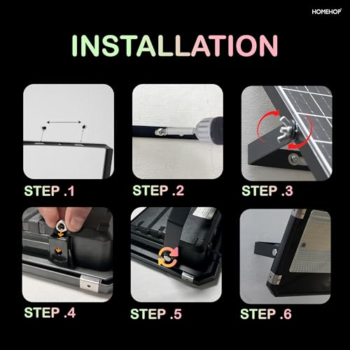 Homehop Solar Light Outdoor Home 600W Flood Led Waterproof Automatic Wireless Wall Lamp for Compound, Garden,Balcony Patio and Pathway (30 AH, ABS, 3 Color) - Image 5
